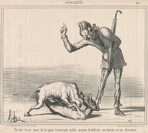 En av fredens tre vänner... av Honoré Daumier