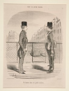 En man i sina små skor, från Tout Ce Qu av Honoré Daumier