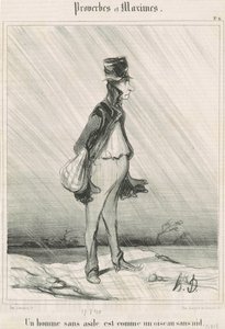 En hemlös man... av Honoré Daumier