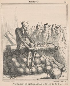 En uppfinnare som fruktar att hans fond kommer att finnas kvar... av Honoré Daumier