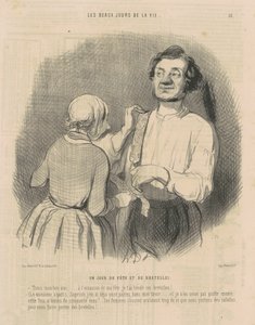 En dag med fest och hängslen av Honoré Daumier