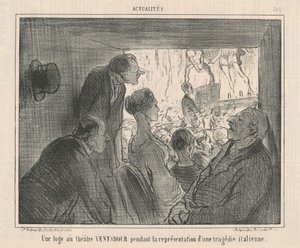 En box på VENTADOUR-teatern... av Honoré Daumier