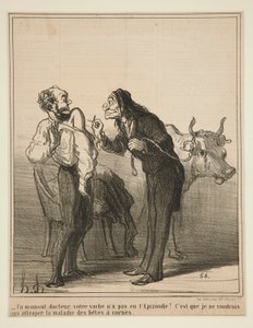 Ett ögonblick, doktor, din ko n av Honoré Daumier