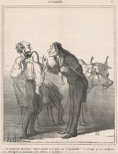 Vänta... fick din ko inte utbrottet? ... av Honoré Daumier
