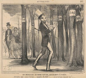 En lyckad herre på Champs-Elysées av Honoré Daumier