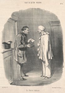 En fjäderlös Pierrot av Honoré Daumier