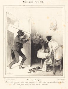 Ett missförstånd - Du har fel... dra... åt helvete... av Honoré Daumier