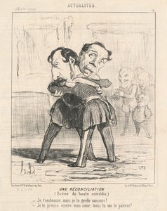 En försoning, scen med hög komedi... av Honoré Daumier