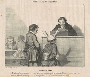 En vänlig service av Honoré Daumier