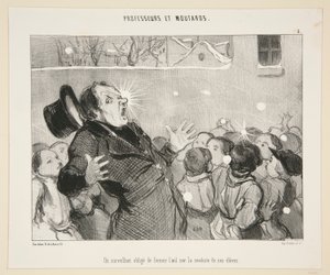 En handledare förpliktar av Honoré Daumier