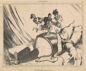 En fruktansvärd mardröm av Honoré Daumier