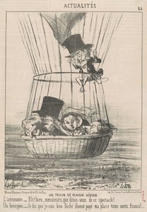 Ett nöjetåg från luften av Honoré Daumier
