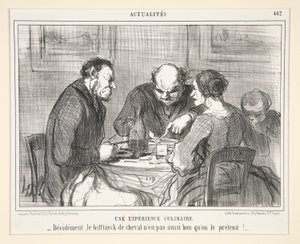 En kulinarisk upplevelse: Helt klart, häststek n av Honoré Daumier