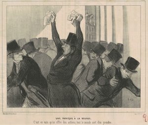 En börspanik av Honoré Daumier