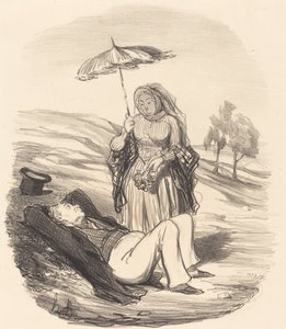 En äktenskaplig promenad av Honoré Daumier