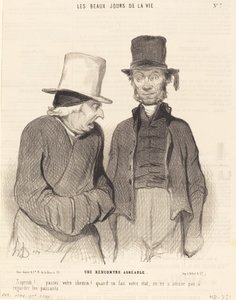 Ett trevligt möte av Honoré Daumier