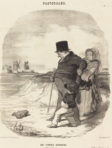 Ett hemskt möte av Honoré Daumier