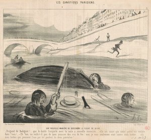 Ett nytt sätt att ta sig ner i livets flod av Honoré Daumier