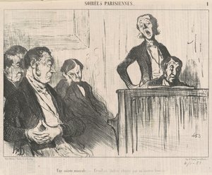 En musikalisk kväll av Honoré Daumier
