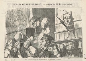 Sparsamma bybor som nöjer sig...; På landsbygden är det inga kuskstrejker... av Honoré Daumier