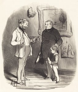 Där har du min lille... om han inte har tillräckligt med medel... av Honoré Daumier