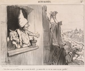Voila... min blomkruka... ska ha lite sol... av Honoré Daumier