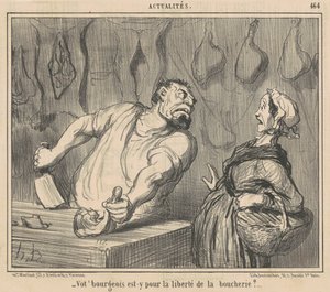 Är din Bourgeois där för frihet från slakteriet? av Honoré Daumier