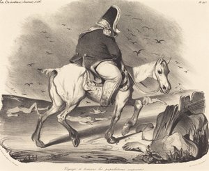 Resa genom livliga befolkningar av Honoré Daumier