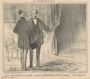 Se, det här rummet är väldigt stort... av Honoré Daumier