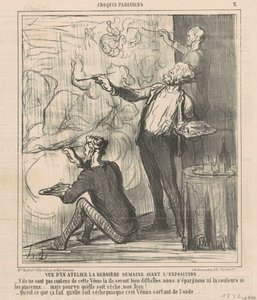 Utsikt över en verkstad... av Honoré Daumier