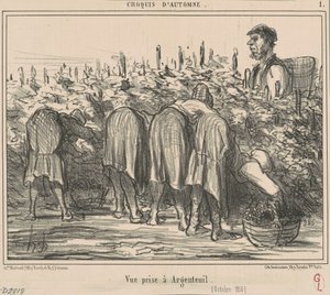 Utsikten tagen i Argenteuil (oktober 1856) av Honoré Daumier