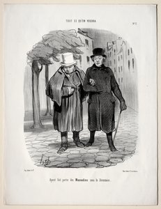 Vad du vill, skylt 7: Efter att ha tagit rollen som dandies under katalogen, 1847. av Honoré Daumier
