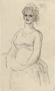 Kvinna med slöja av Honoré Daumier