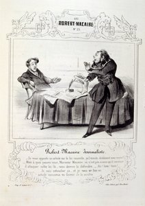 illustrationer om ideer og legender Philipon under titlen Les Cent og Robert Macaireswed av Honoré Daumier