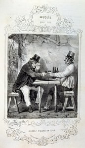 illustrationer om idéer och legender Philipon under titeln Les Cent och Robert Macaire av Honoré Daumier
