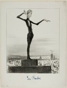 Ett förslag från Charivari till Mr Léon Faucher för att undvika telegrafiska misstag i framtiden, plansch 122 från Actualités av Honoré Victorin Daumier