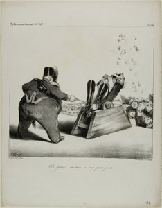 En stor granatkastare med kort räckvidd, plåt 488 av Honoré Victorin Daumier