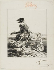 En aktivist, från Les Femmes Socialistes av Honoré Victorin Daumier