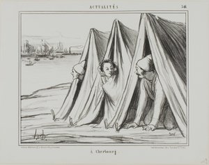 Vid Cherbourg, plåt 546 från Actualités av Honoré Victorin Daumier