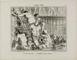 Vid Deligny-badet. - Stegen kl. 16.00, plansch 33 från Croquis D