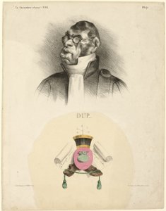DUP..., plansch 171 från Cartooning Celebrities av Honoré Victorin Daumier