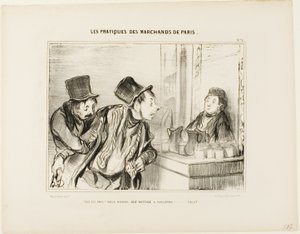 "Allt är betalt Och vi förolämpade inte någon... Hej då", plansch 31 från Types Parisiens av Honoré Victorin Daumier