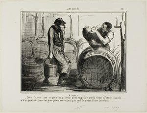 I Bercy. "Vi gör allt för att undvika att floden Seine svämmar över... och det finns fortfarande människor som ifrågasätter våra goda avsikter", säger 321 från Actualités av Honoré Victorin Daumier