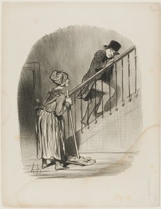 "Är min fru hemma Ja, monsieur, och din kusin också...", plansch 4 från Tout ce qu