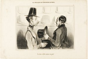 "Den passar dig som handen i handsken!", plansch 34 från Types Parisiens av Honoré Victorin Daumier