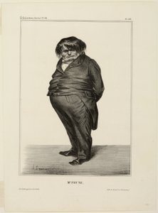 Mr Prune, plansch 288 från Célébrités de la Caricature av Honoré Victorin Daumier