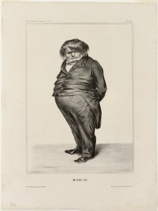 Mr Prune, plansch 288 från Célébrités de la Caricature av Honoré Victorin Daumier