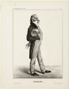 Mr Sébast ...., plansch 281 från Kändisar i tecknad film av Honoré Victorin Daumier