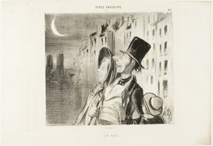 Sight, plansch 39 från Types Parisiens av Honoré Victorin Daumier