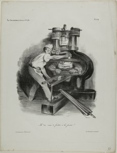 "Så du vill lägga dig i pressens arbete", säger 319 av Honoré Victorin Daumier